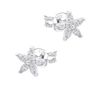 Beautiful Flower Silver Stud Earring STS-7089